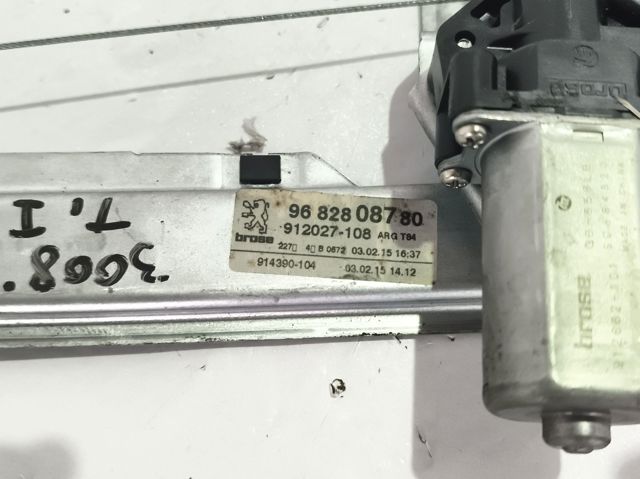 Mecanismo alzacristales, puerta trasera izquierda 1607675380 PEUGEOT