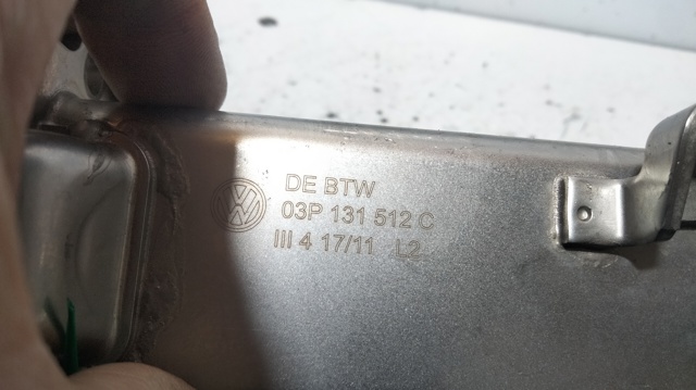 Enfriador de recirculación de gases de escape EGR 03P131512C VAG