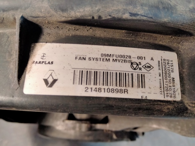 214810898R RENAULT Ventilador eléctrico de refrigeración completo (motor y hélice)  comprar en Oviedo
