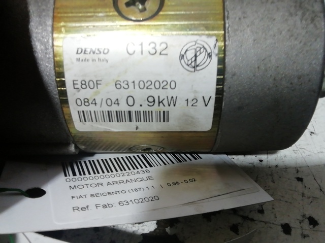 63102020 FIAT Motor de arranque  disponible Alicante