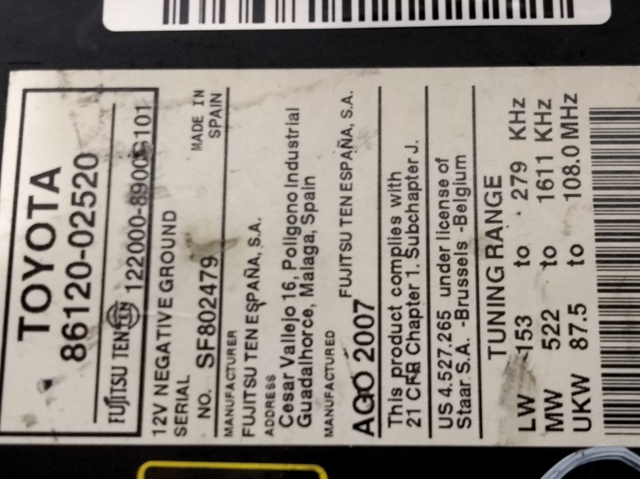 Radio para Toyota Auris E15