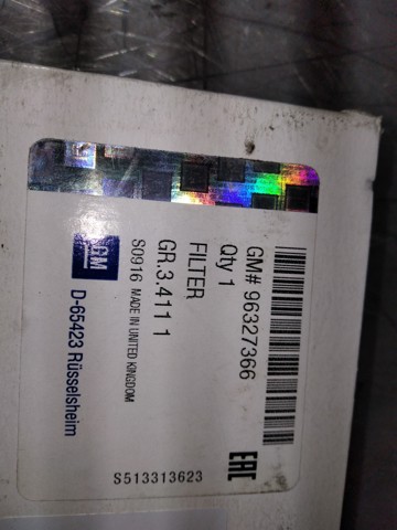 Filtro de polen 96327366 GM