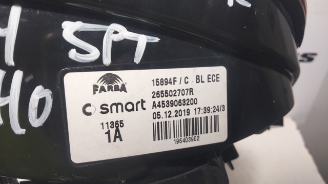 Comprar Piloto trasero derecho Smart FORFOUR  453 a bajo precio