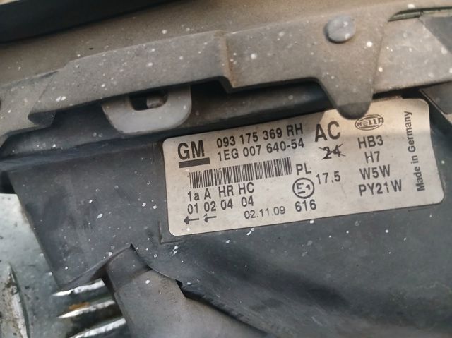 Faro delantero derecho Opel Astra  (F48, F08)