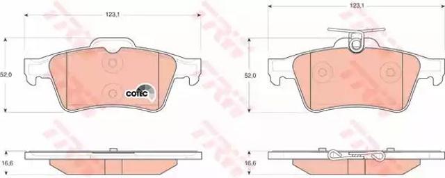 GDB1621 Pastillas de freno traseras  en stock Granada