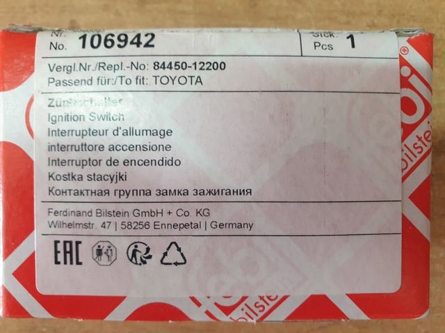 FEBI 106942 Interruptor de encendido / arranque  disponible Valladolid
