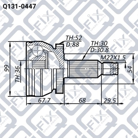 Q1310447 Q-FIX Junta homocinetica  en stock Gandía