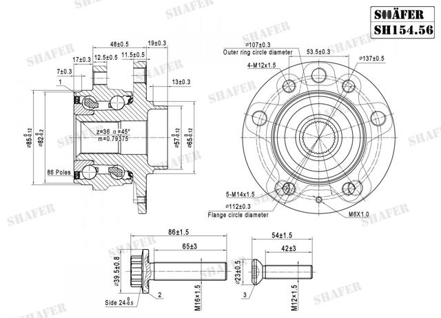 SH15456K SHAFER Buje de rueda delantero comprar Madrid