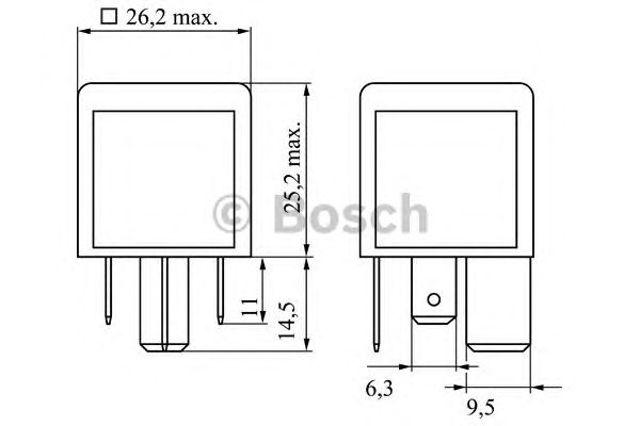 0986332002 BOSCH Relé de bujía de precalentamiento  disponible Ourense