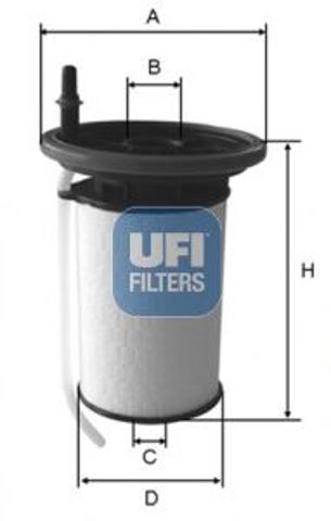 UFI 2605200 Filtro combustible  disponible Valladolid