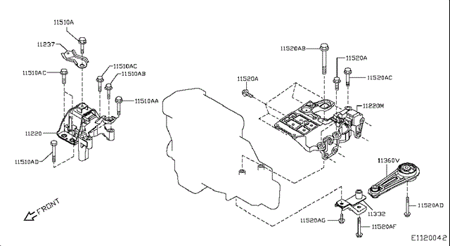 11220JD200 Soporte de motor trasero comprar Almería