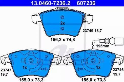 13046072362 Pastillas de freno delanteras  disponible Utrera