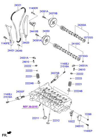 243212e000 цепь грм