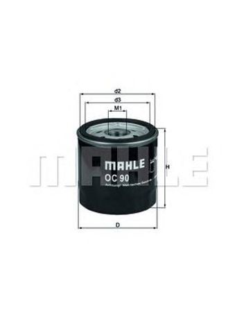 OC90OF MAHLE Filtro de aceite  disponible Ourense