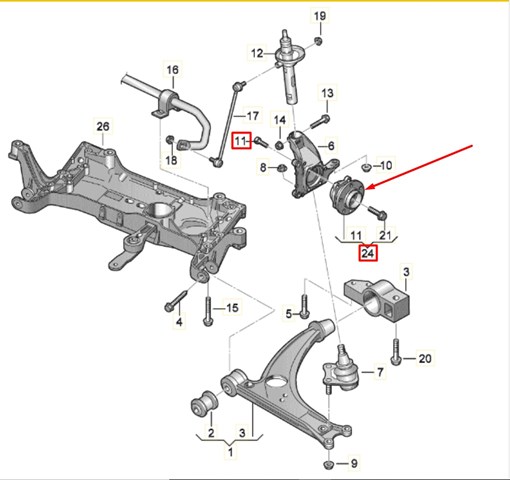 VAG 1K0407621F Cubo de rueda delantero  comprar en Albacete