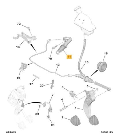 2182J5 PEUGEOT Cilindro receptor, embrague  comprar en Oviedo