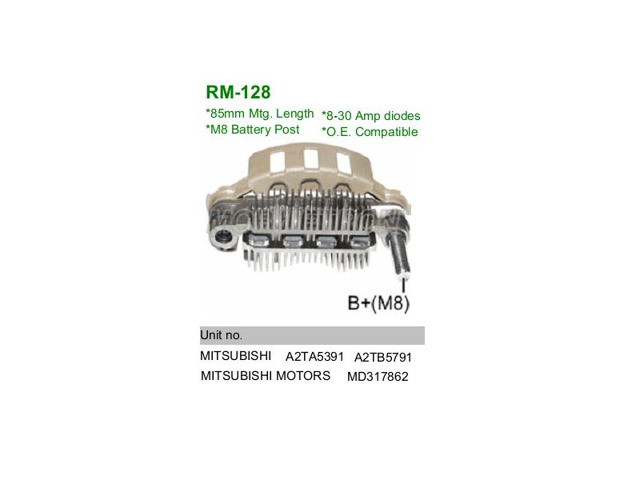 RM128 MOBILETRON Alternador Diodo Puente Rectificador  comprar en Jaén