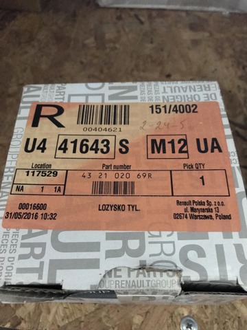 RENAULT 432102069R Cojinete de rueda  en stock Salamanca