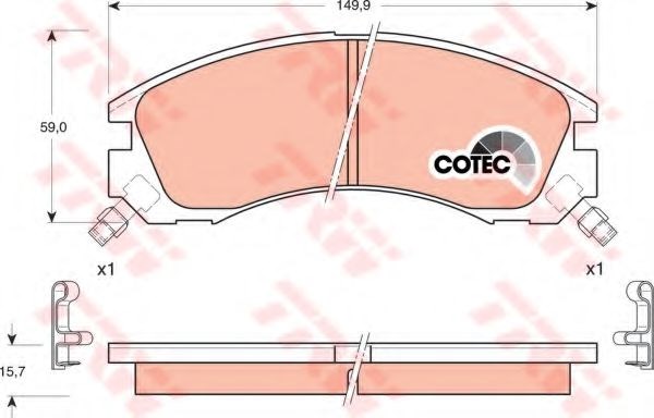 TRW GDB3200 Pastillas de freno delanteras  en stock Terrassa