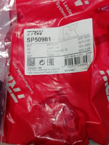 TRW SP50981 Juego de reparación, pinza de freno delantero  disponible Lugo