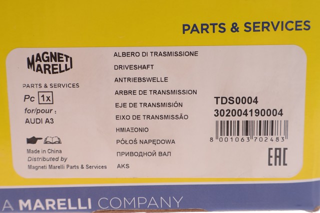 302004190004 MAGNETI MARELLI Árbol de transmisión delantero derecho comprar Madrid