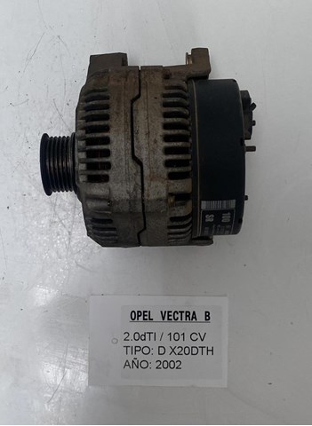 Alternador para opel vectra b (j96) (1995-2002) 2.0 dti 16v (f19) x 20 dth 0123500008