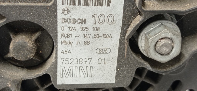 Alternador de coche 0124325108 BMW