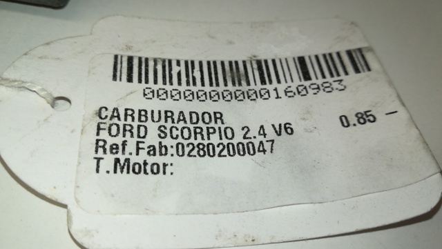 Caudalímetro para Ford Sierra BNG