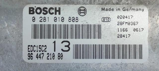 PEUGEOT 0281010808 Unidad de control del motor (ECU)  comprar en Murcia