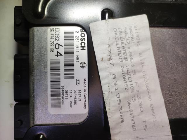 0281011081 PEUGEOT ECU  en stock Córdoba