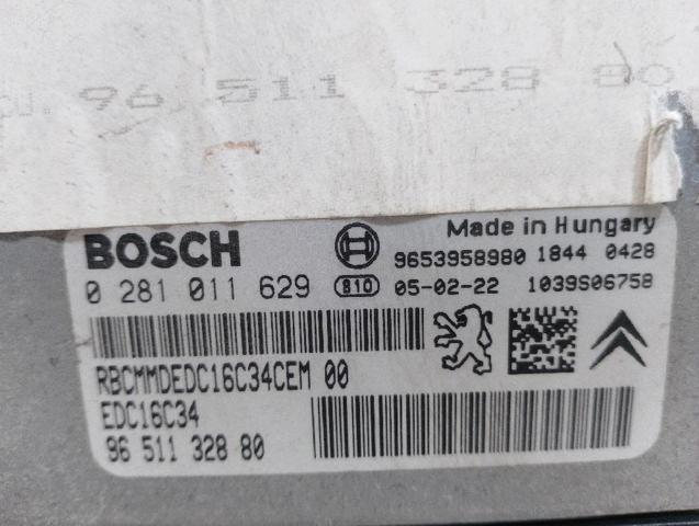 PEUGEOT 0281011629 Unidad de control del motor (ECU)  disponible España