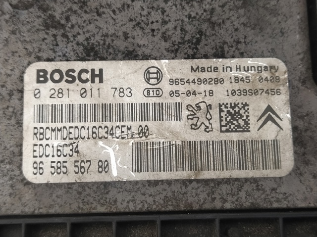 0281011783 PEUGEOT ECU  en stock Gandía