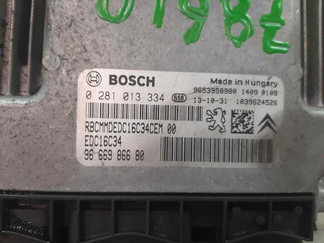 0281013334 PEUGEOT ECU  en stock Huelva