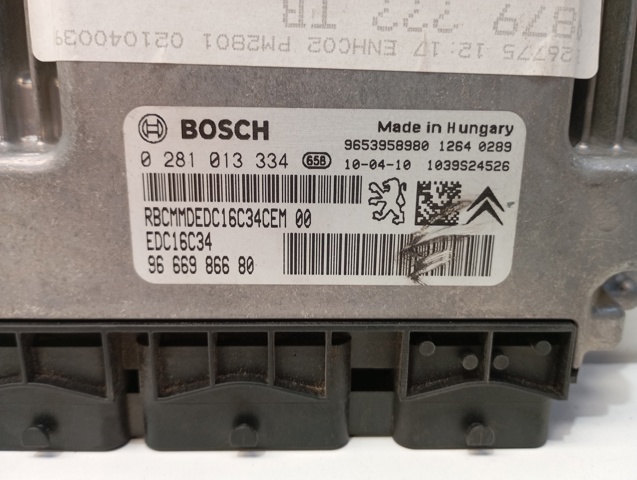 0281013334 PEUGEOT ECU  en stock Huelva