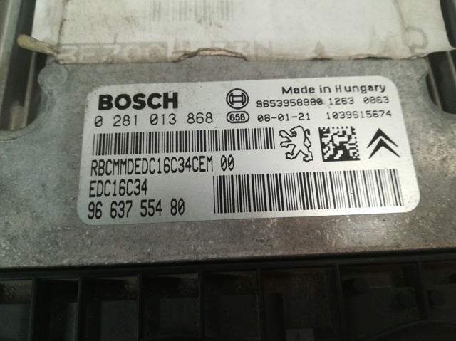 0281013868 PEUGEOT Unidad de control del motor (ECU)  comprar en Jaén