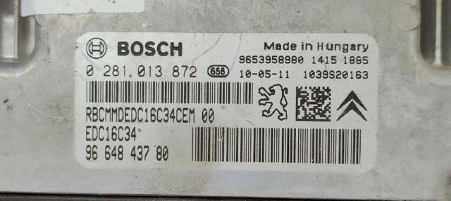 PEUGEOT 0281013872 ECU  en stock Valencia