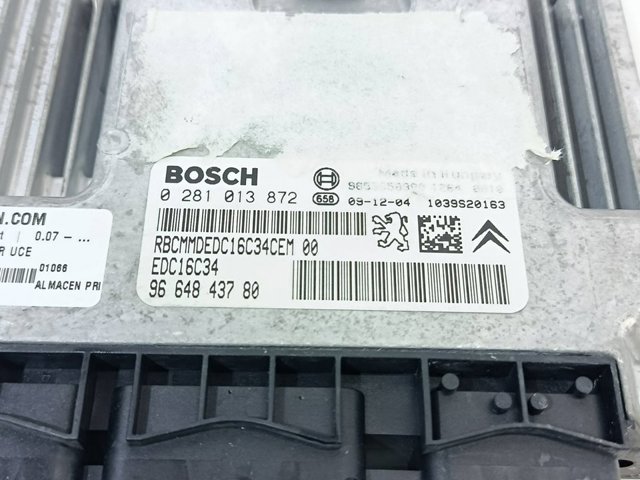 0281013872 PEUGEOT Unidad de control del motor (ECU)  comprar en Oviedo