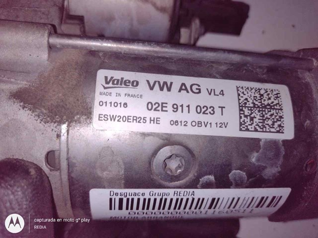 VAG 02E911023T Motor de arranque  disponible Valladolid