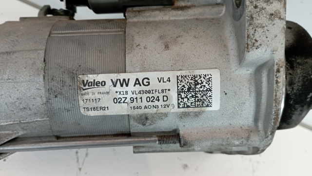 VAG 02Z911024D Motor de arranque  en stock Salamanca