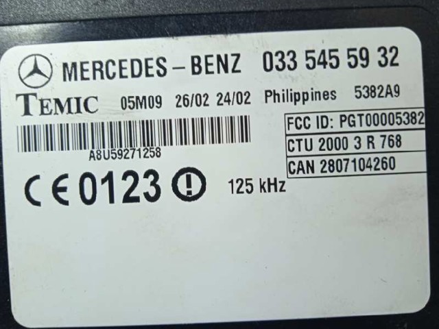 0335455932 MERCEDES Módulo de control del inmovilizador comprar Madrid
