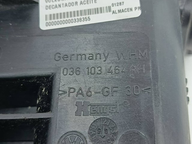 Separador de aceite del sistema de ventilación del cárter 036103464AH VAG