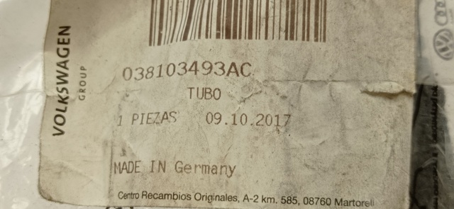 Tubo De Ventilacion Del Carter (Separador de Aceite) Skoda Fabia 2 5J2, 542, 572, 582