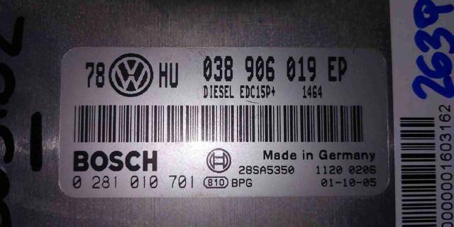 038906019EP Unidad de control del motor (ECU)  comprar en Reus