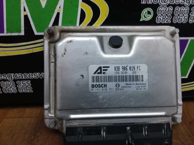 038906019FC Unidad de control del motor (ECU)  comprar en Zaragoza