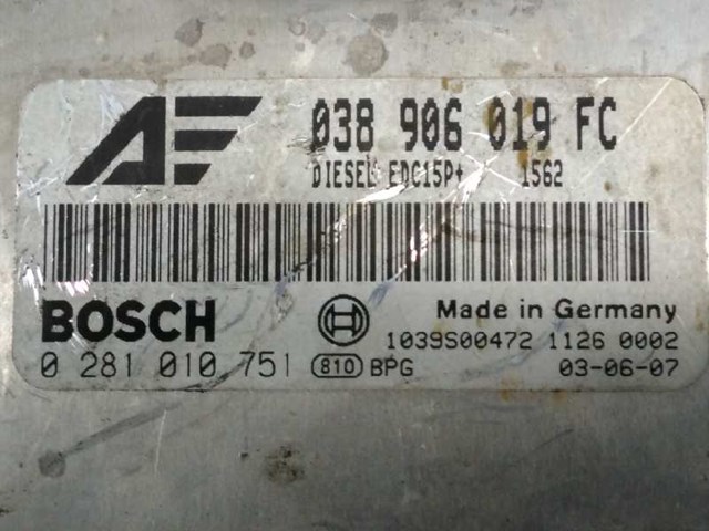 038906019FC VAG Unidad de control del motor (ECU)  comprar en Jaén