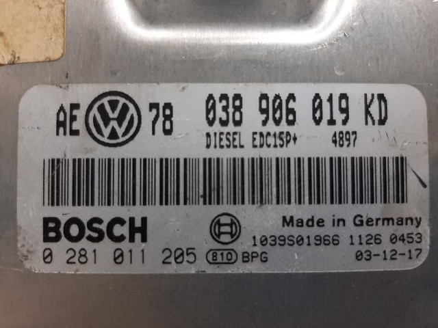 038906019KD Unidad de control del motor (ECU)  comprar en Pontevedra