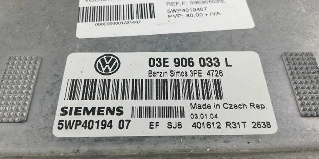 03E906033L Unidad de control del motor (ECU)  comprar en Zaragoza