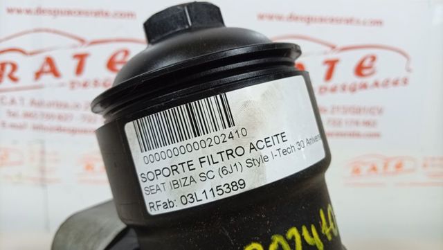 Portafiltro de aceite 03L115389 VAG