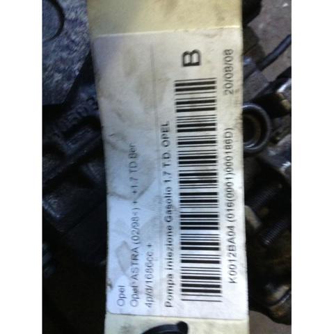 Bomba de inyección 0460494353 OPEL