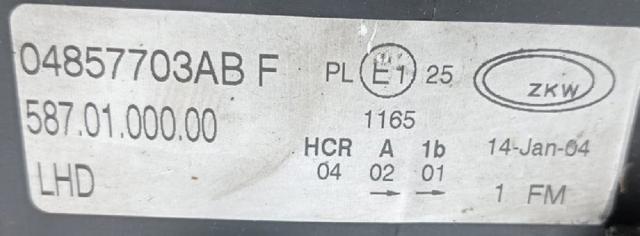04857703AB CHRYSLER Faro izquierdo  disponible Ourense